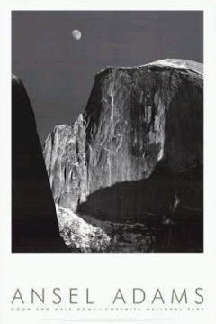 アンセル・アダムズ  Moon and Half Dome/ Yosemite National Park/ 1960