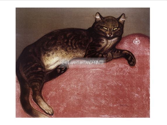 スタンラン　Chat Allonge (Lounging Cat), 1909