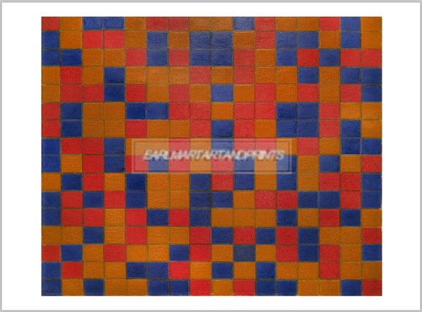 モンドリアン   Composition with Grid 8; Checkerboard Composition with Dark Colours, 1919