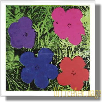 ウォーホル　*Flowers (1 purple, 1 blue, 1 pink, 1 red)