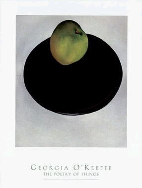 ジョージア・オキーフ  *黒いお盆の上の青リンゴ