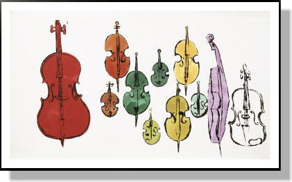 ウォーホル　* 弦楽器11個　1957