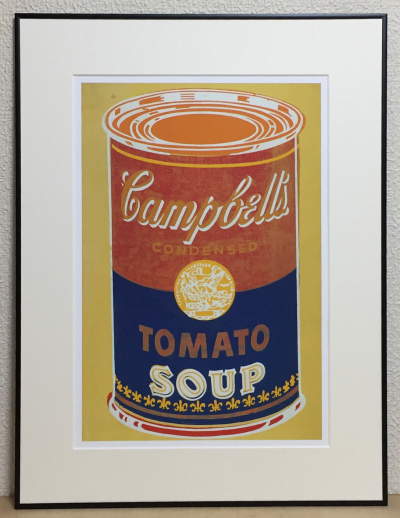 アンディ・ウォーホル  *Colored Campbell's Soup Can, 1965 (salmon & blue)