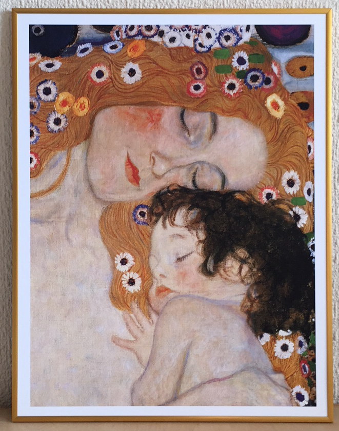 宝石画 MOTHER &CHILD(母と子) 模写 グスタフ クリムト-