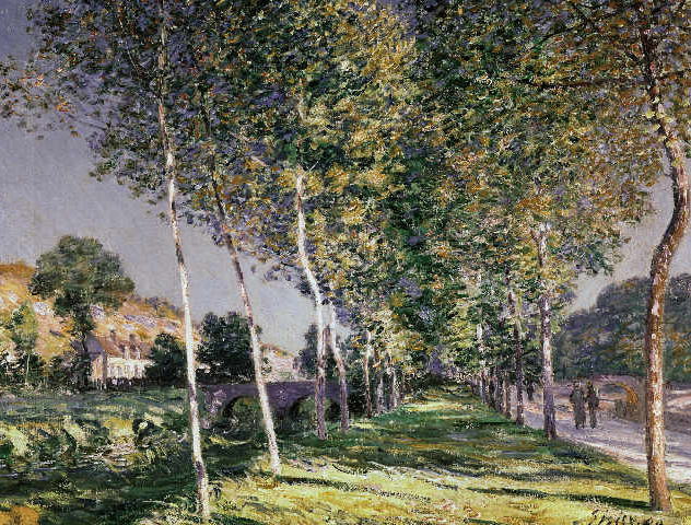 シスレー  A Road in Louveciennes, 1883