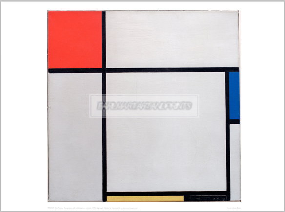 モンドリアン Composition with red, blue, yellow and black, 1929