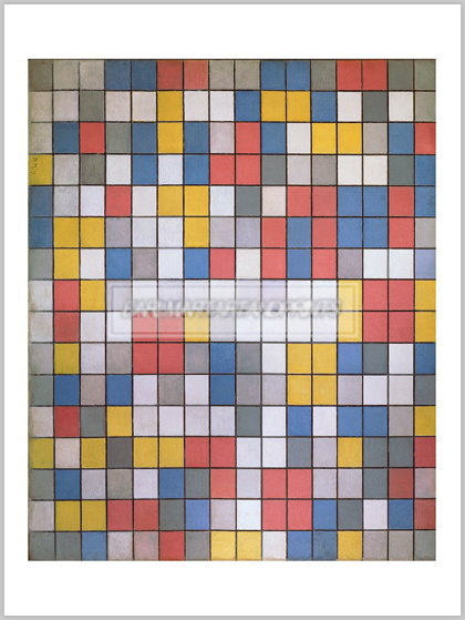 モンドリアン Composition Damebrett, light colors, 1919