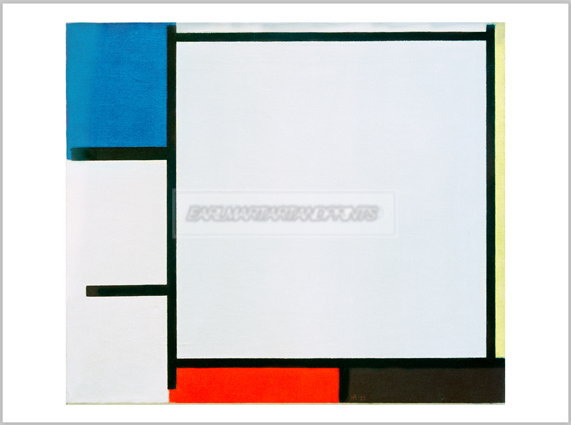 モンドリアン Composition with blue, yellow, red, black and grey, 1922
