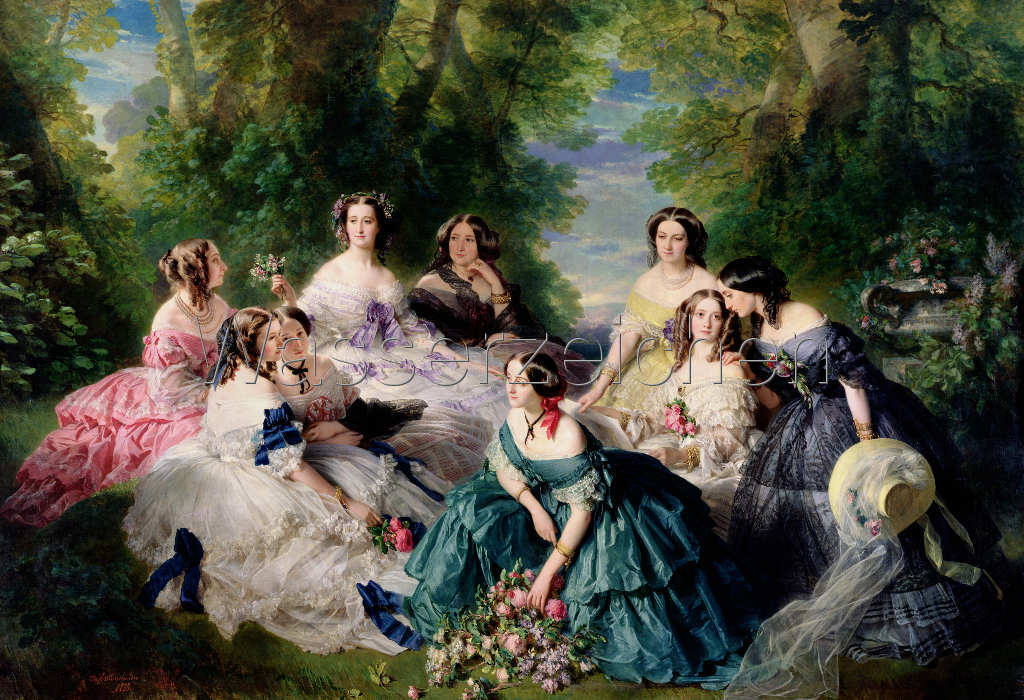 ヴィンターハルター * ウジェニー皇后と女官たち 1855