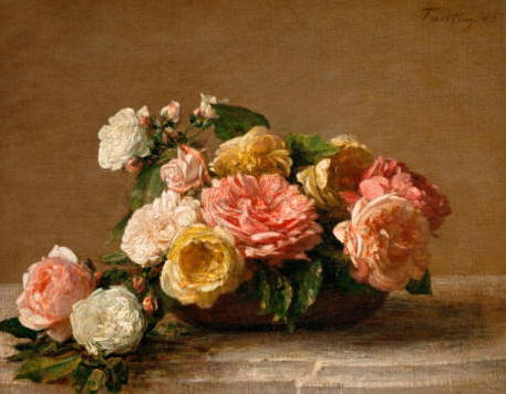  アンリ・ファンタン=ラトゥール  Roses in a Bowl 1882