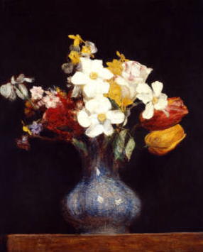  アンリ・ファンタン=ラトゥール  Daffodils and tulips　1862
